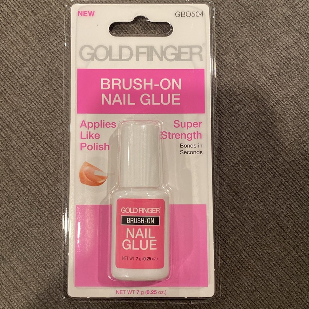 Gold Finger Brush-On Nail Glue - Super Strength - BRAND NEW!  kiss impress nails